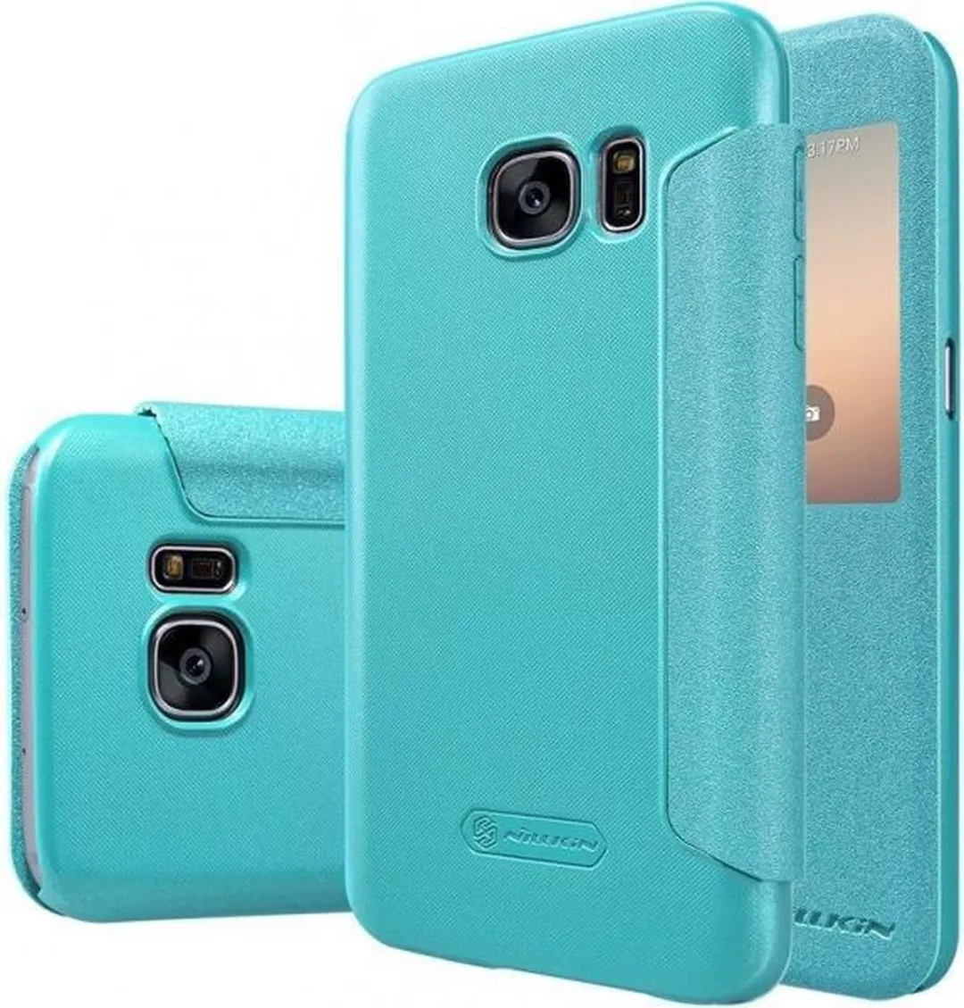 Nillkin Sparkle Series Leather Case Samsung Galaxy S7 - Lichtblauw