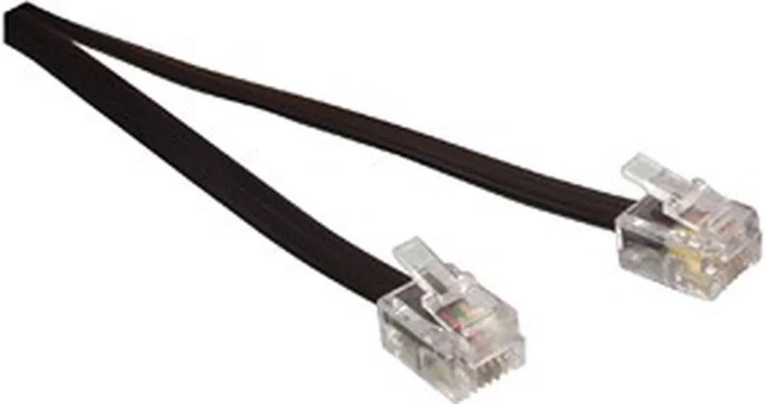 Goobay Wentronic 6m RJ-12 Kabel - Zwart - 10 Stuks