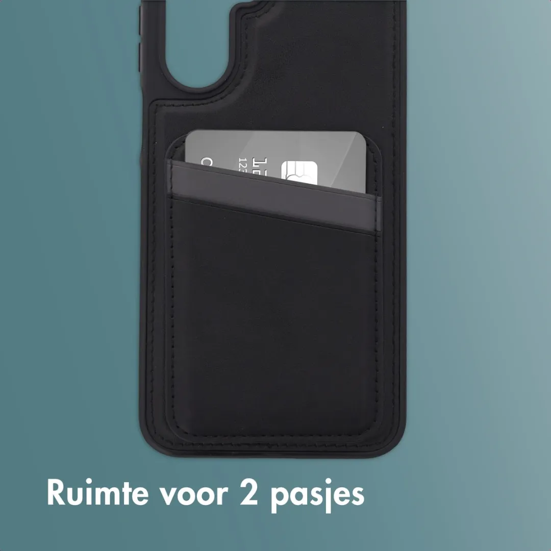 Imoshion Hoesje Samsung Galaxy A17 - Backcover met kaarthouder en stand - Zwart
