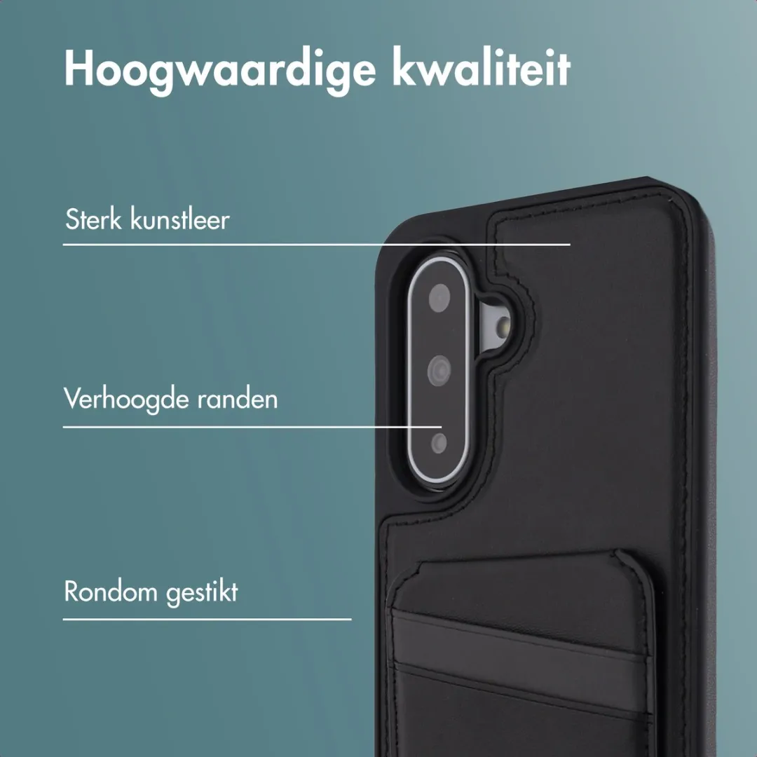 Imoshion Hoesje Samsung Galaxy A17 - Backcover met kaarthouder en stand - Zwart