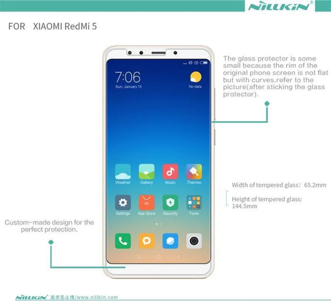 Nillkin DisplayFolio Tempered Glass 9H Xiaomi Redmi 5 - afbeelding 2 van 6