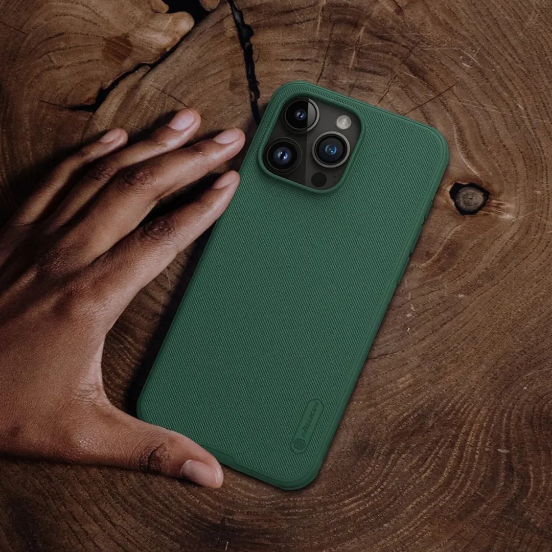 Nillkin Super Frosted Shield Hoesje iPhone 15 Pro Max - Groen - afbeelding 2 van 6