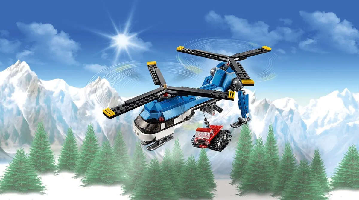 LEGO Creator Dubbel-rotor Helikopter 31049 - 326 Stukken - Geel - afbeelding 6 van 6
