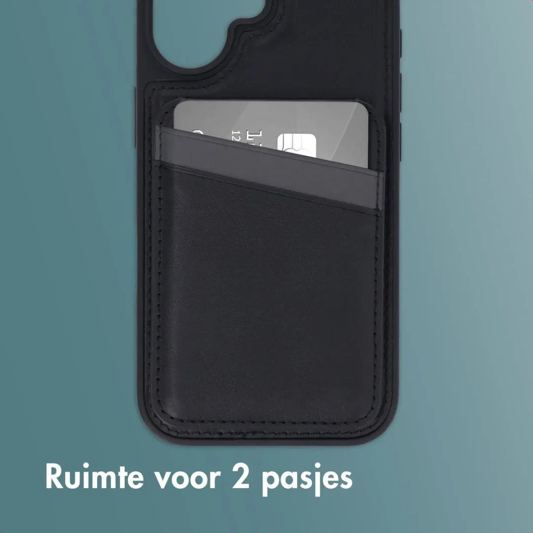 Imoshion Hoesje iPhone 16 - Backcover met kaarthouder - Zwart