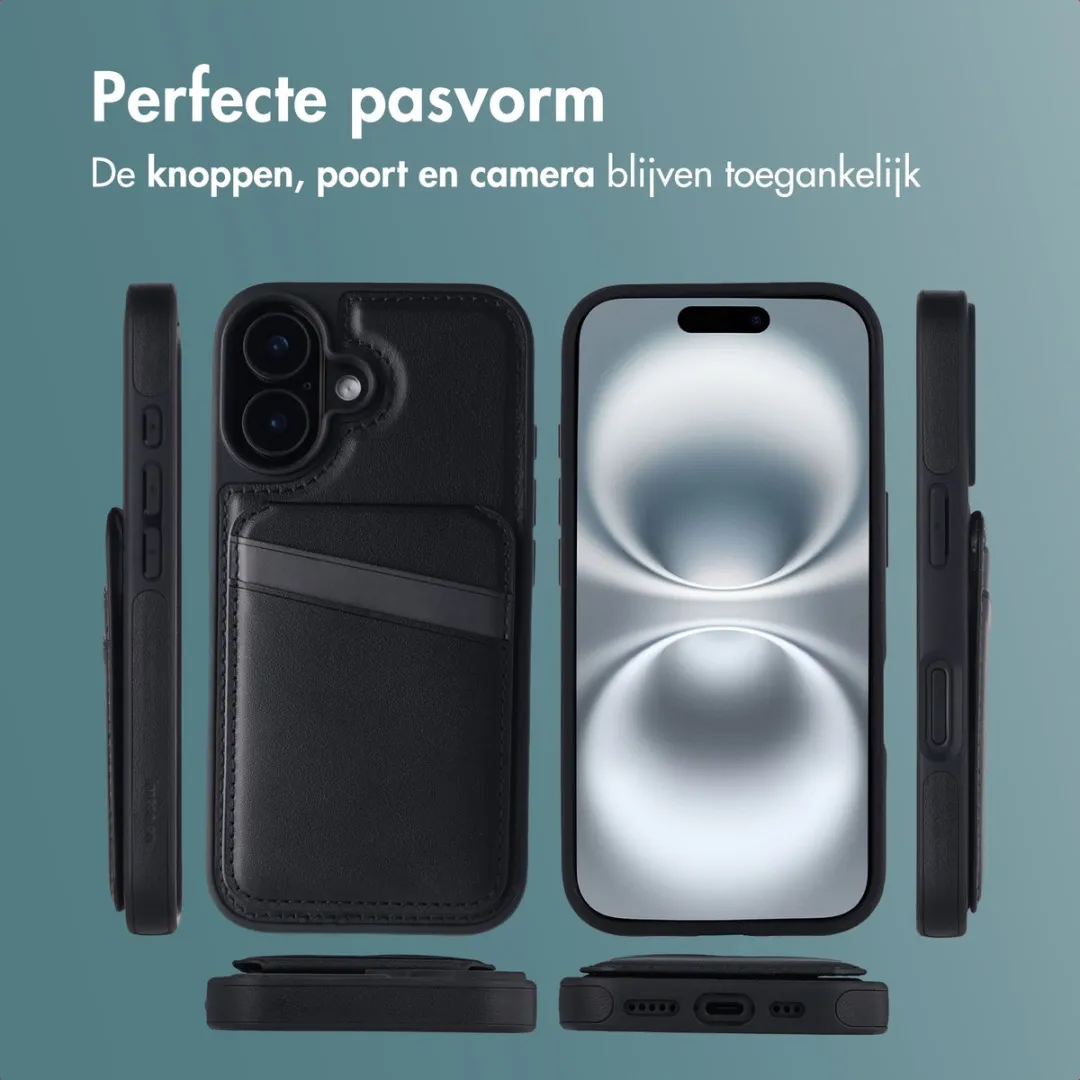 Imoshion Hoesje iPhone 16 - Backcover met kaarthouder - Zwart - afbeelding 6 van 6