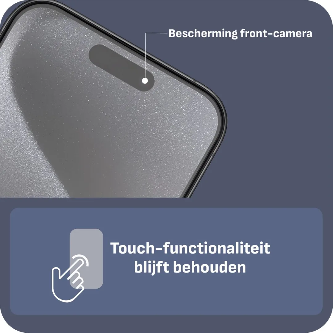 Just in Case Cazy iPhone 15 Pro Schermbeschermer - 2 Stuks - afbeelding 6 van 6