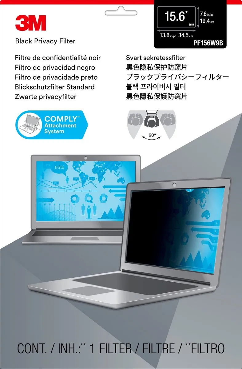 3M DE272931630 Privacyfolie 15,6" - 16:9 - Laptop 35,5x19,4cm