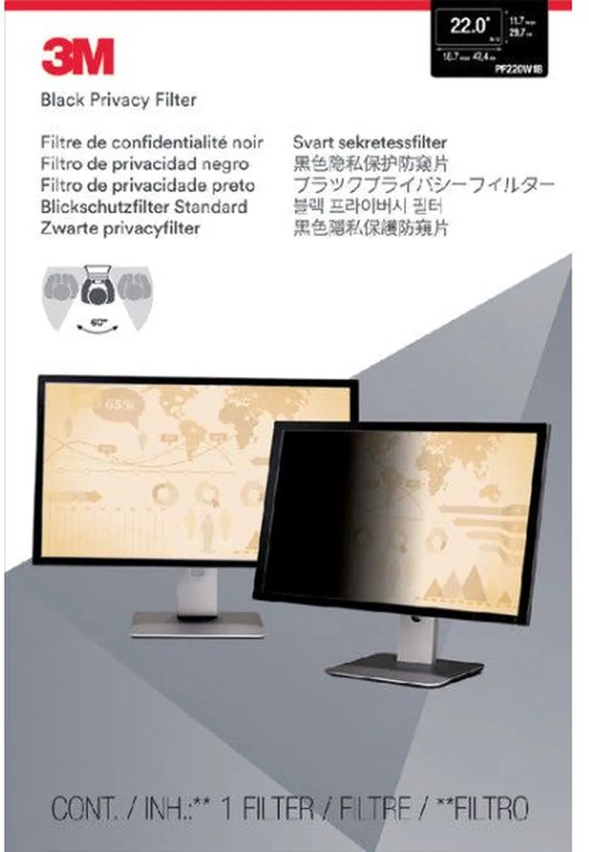 3M Privacyfilter voor breedbeeld desktop 22,0"