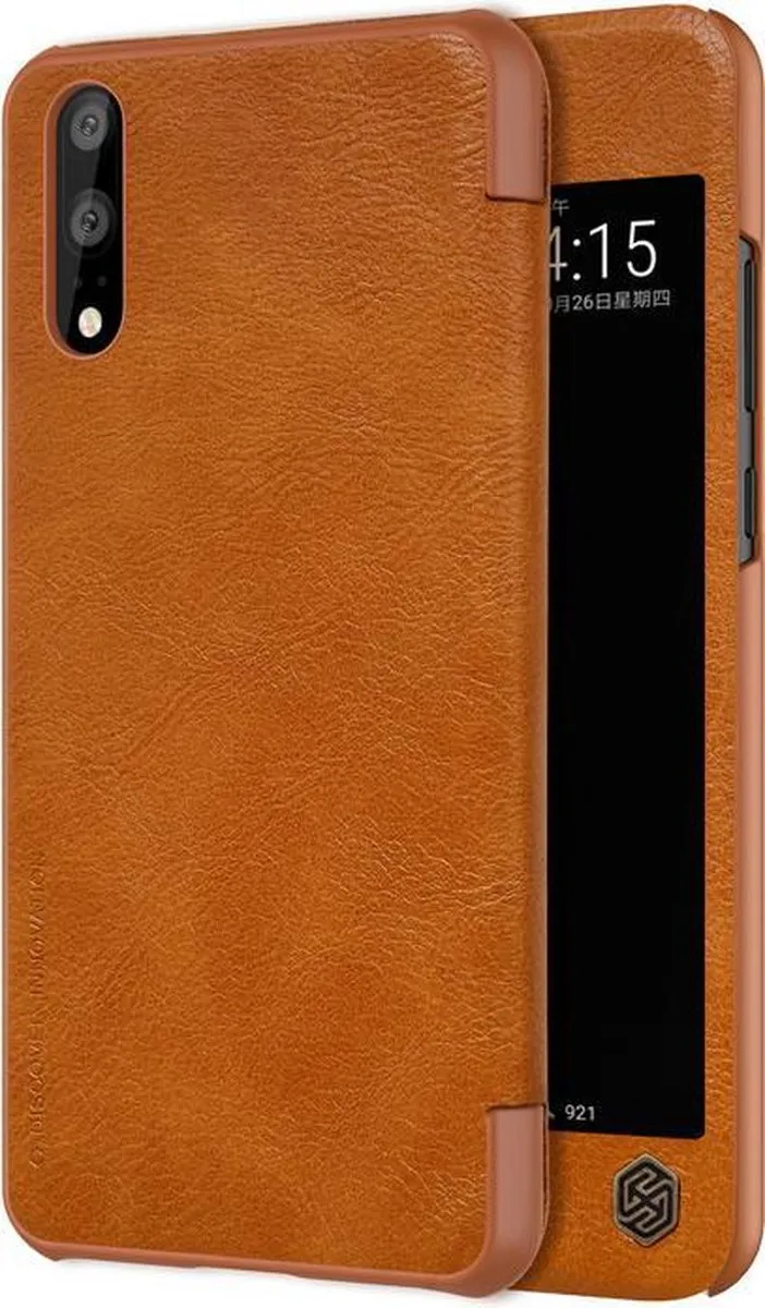Nillkin Qin View Hoesje Book Case Huawei P20 - Bruin - afbeelding 3 van 6