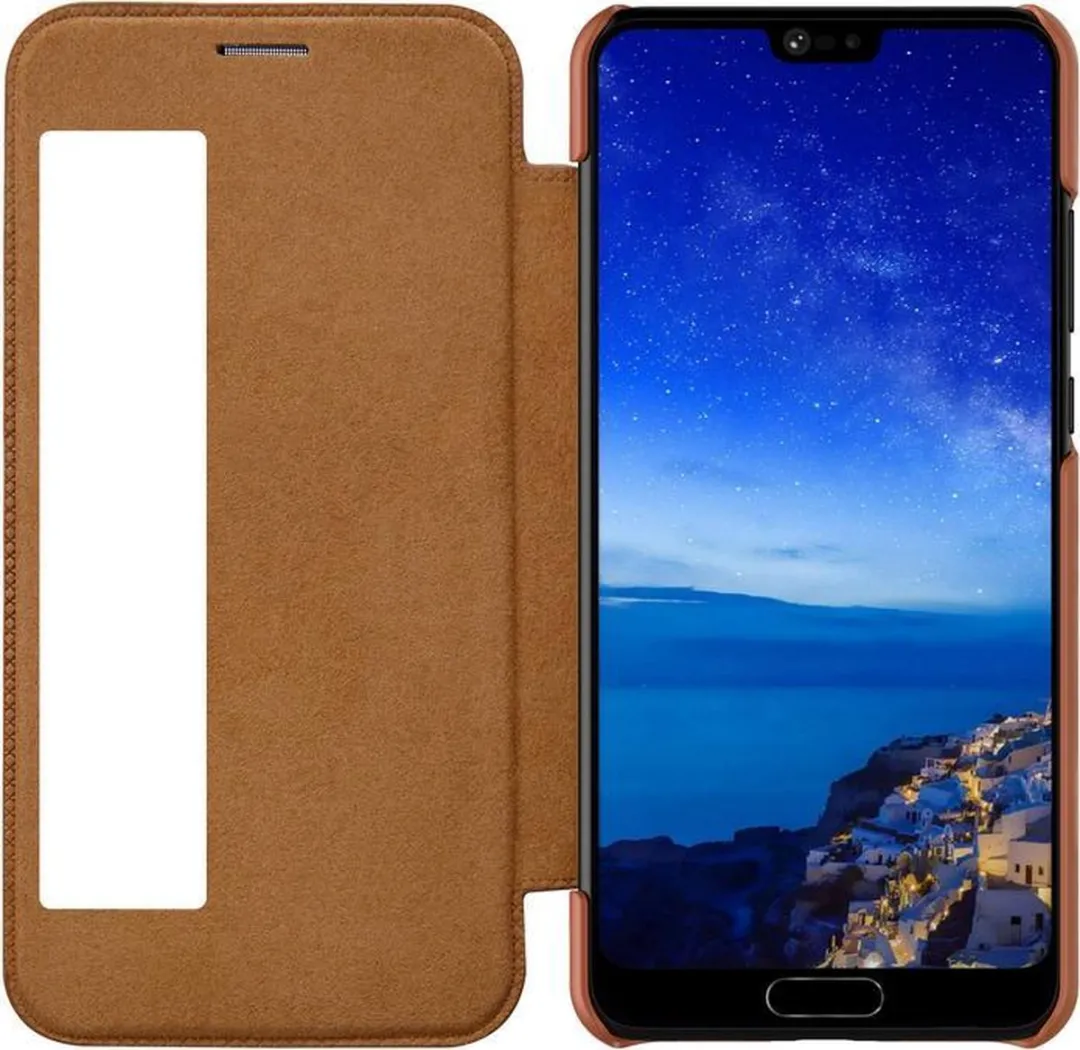 Nillkin Qin View Hoesje Book Case Huawei P20 - Bruin - afbeelding 5 van 6