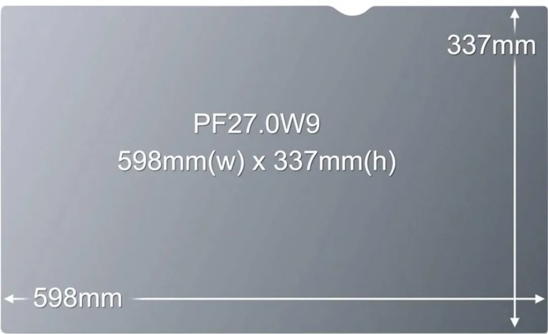 3M PF270W9B Privacyfolie 68,6cm - 16:9 - Zwart