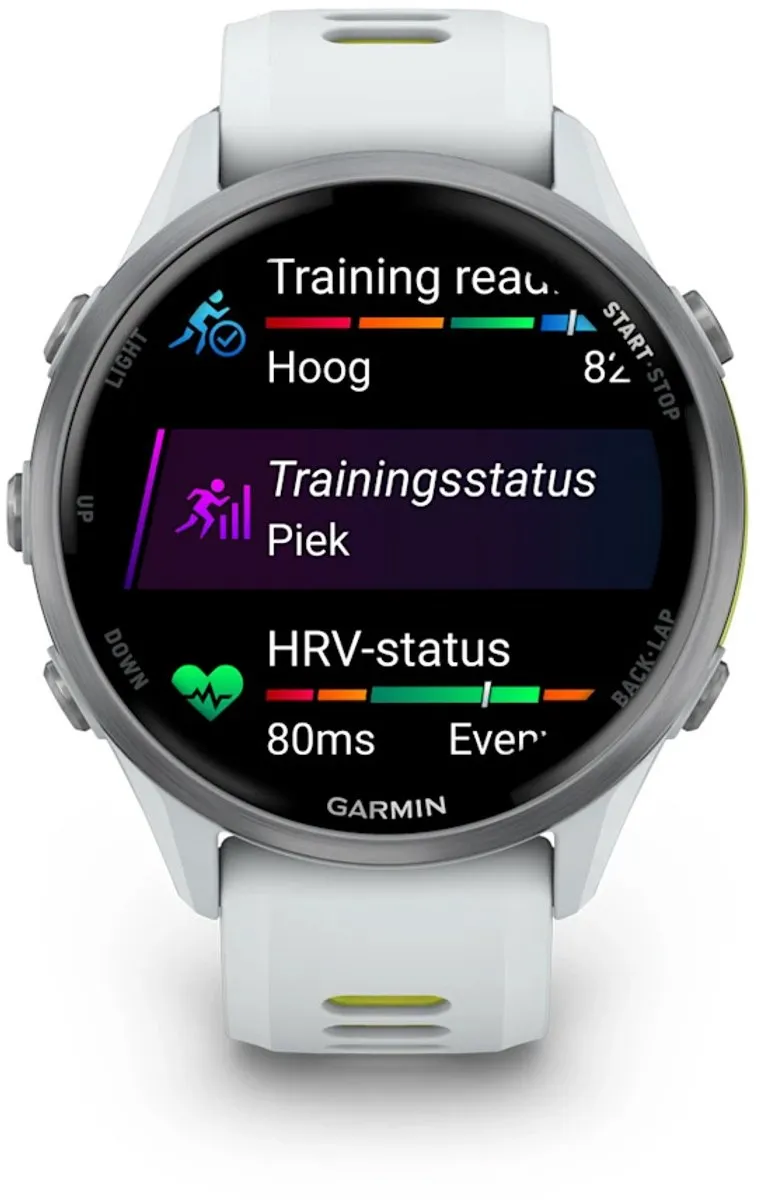 Garmin Forerunner 970 GPS - 47mm - Wit/Geel - afbeelding 5 van 5