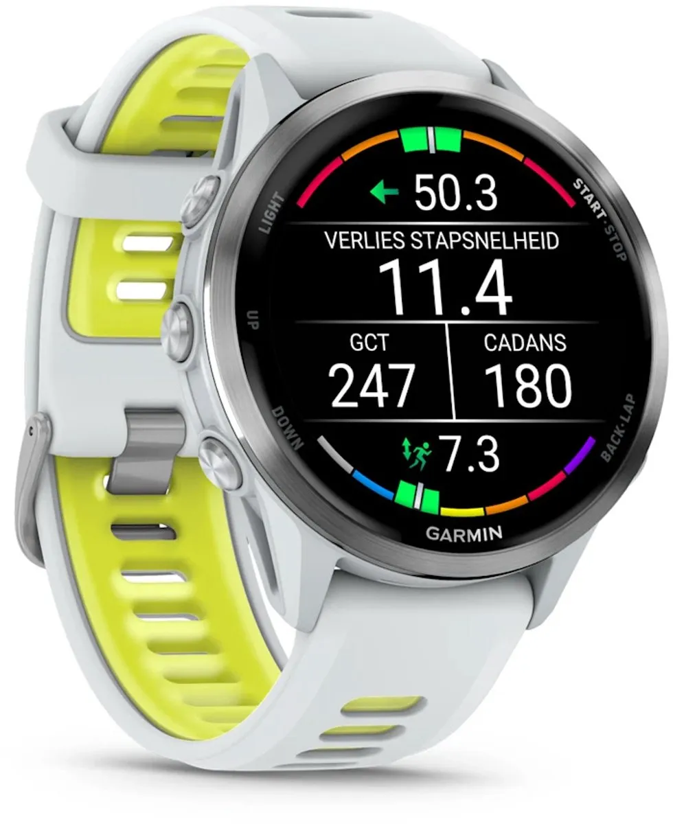 Garmin Forerunner 970 GPS - 47mm - Wit/Geel - afbeelding 3 van 5