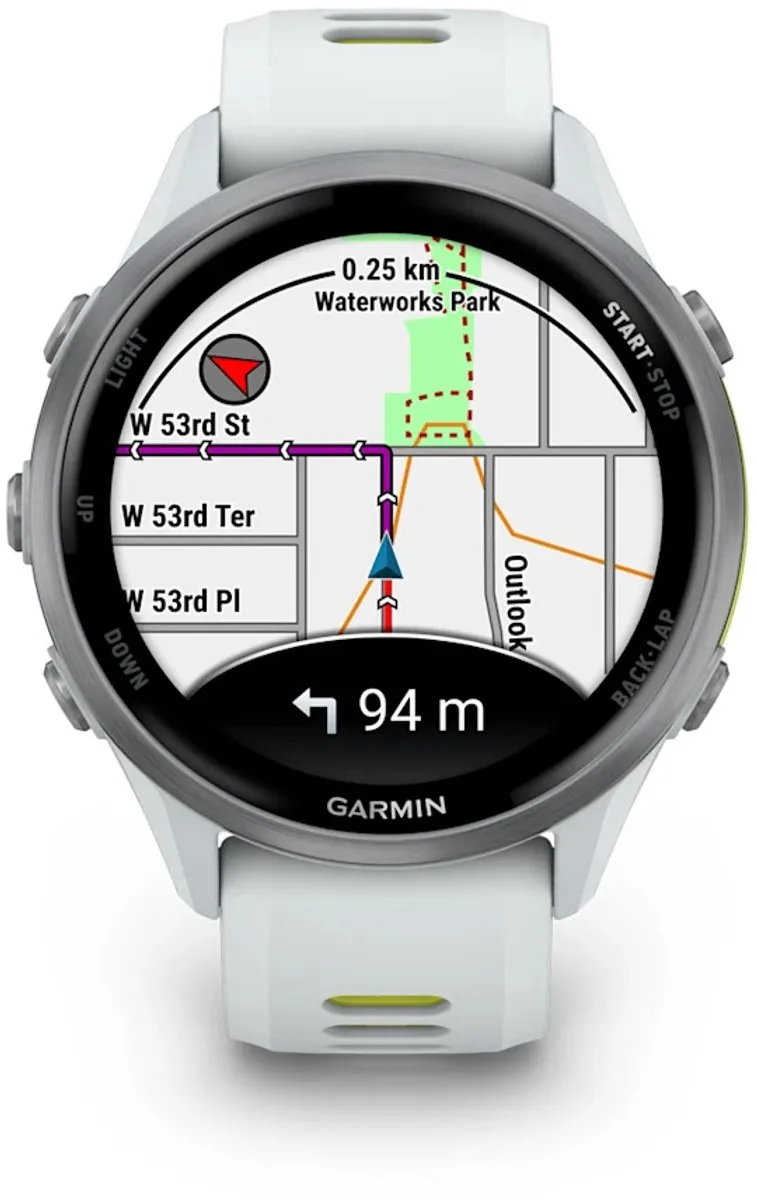 Garmin Forerunner 970 GPS - 47mm - Wit/Geel - afbeelding 4 van 5