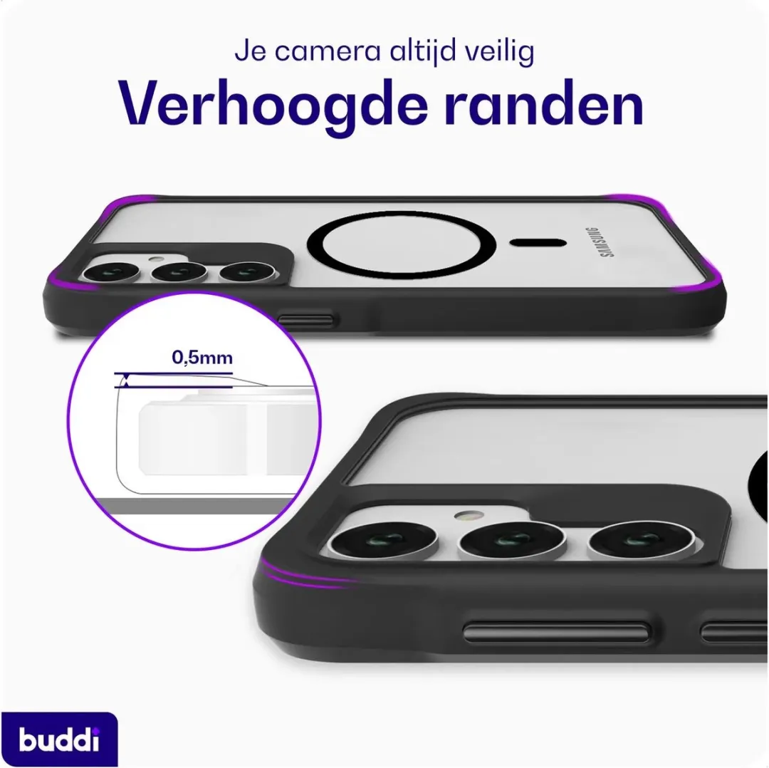 Buddi Hybrid Hoesje Samsung Galaxy A17 - MagSafe - Matte Zwart