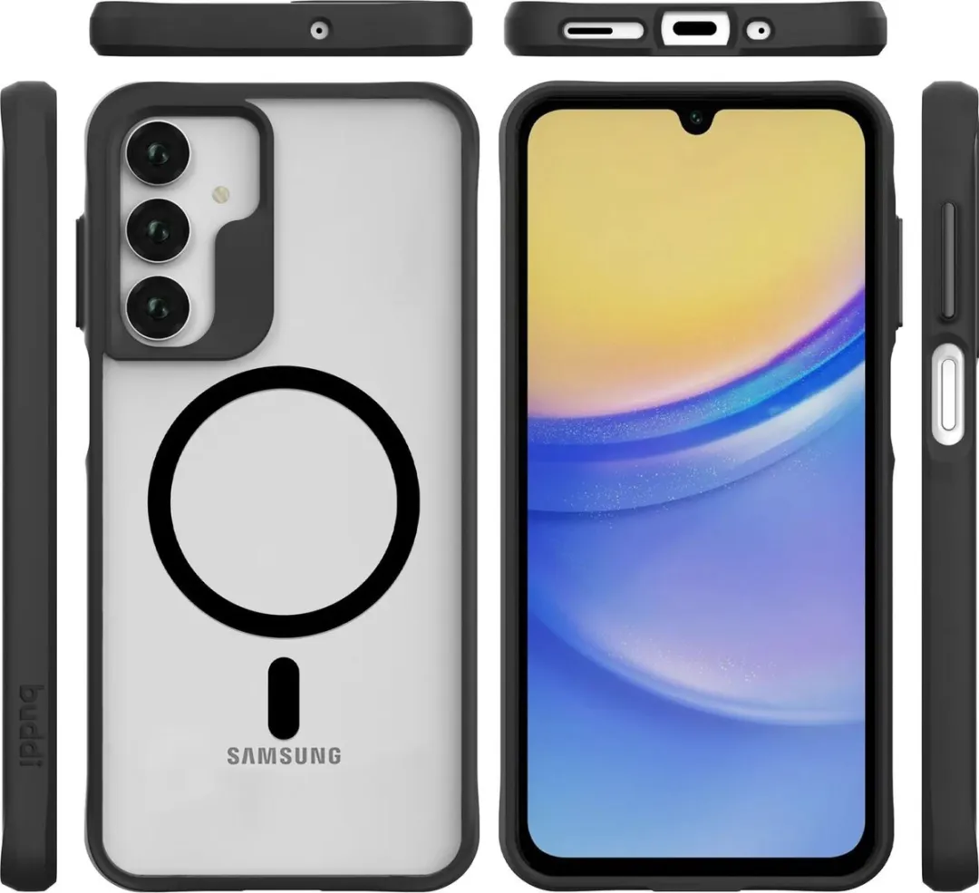 Buddi Hybrid Hoesje Samsung Galaxy A17 - MagSafe - Matte Zwart