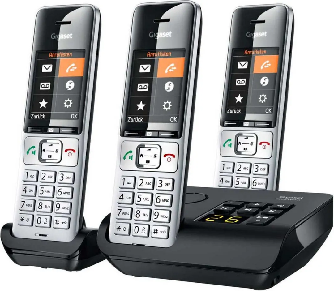 Gigaset COMFORT 500A Trio DECT Telefoon - 3 Handsets - Zwart/Zilver