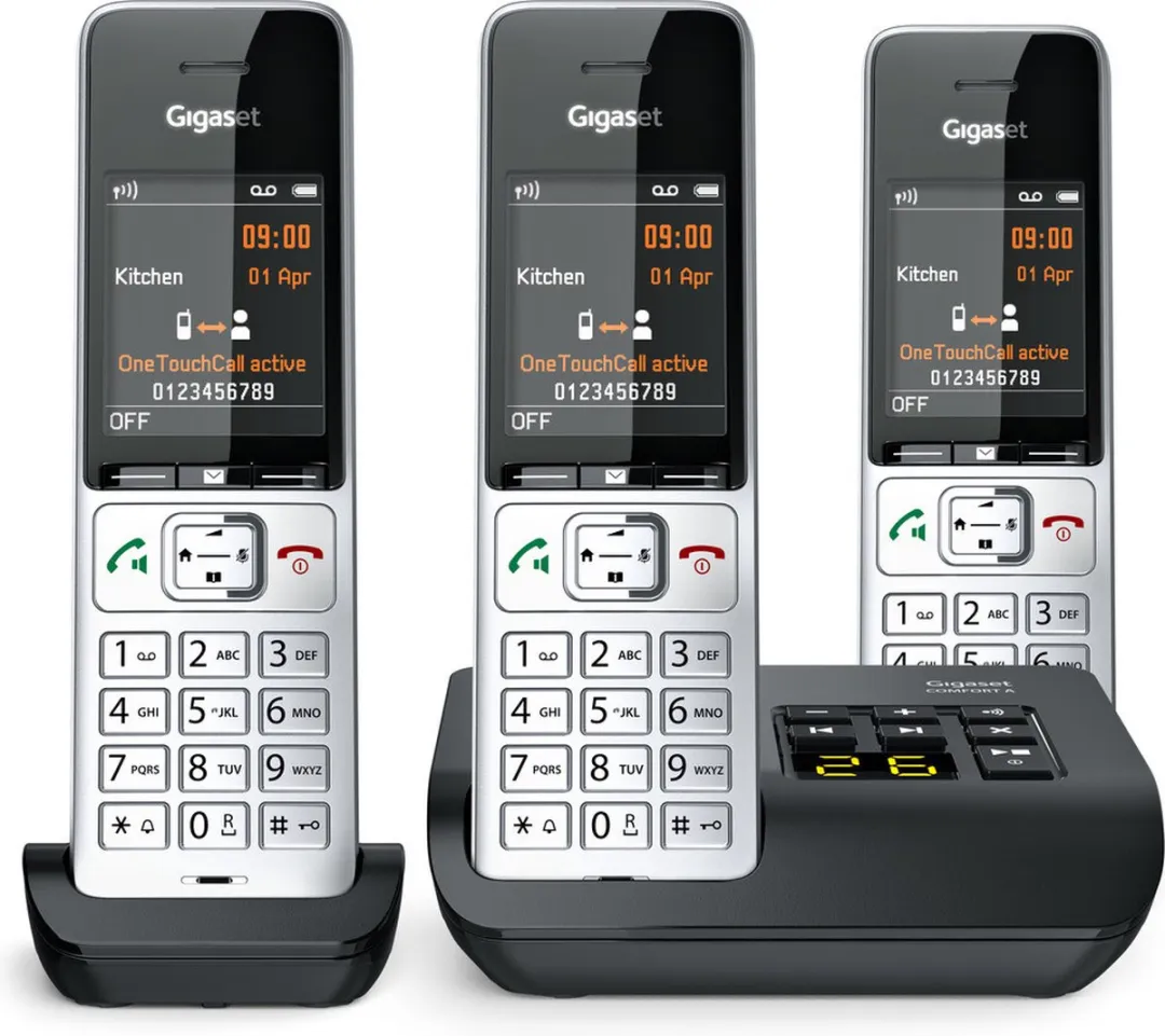 Gigaset COMFORT 500A Trio DECT Telefoon - 3 Handsets - Zwart/Zilver