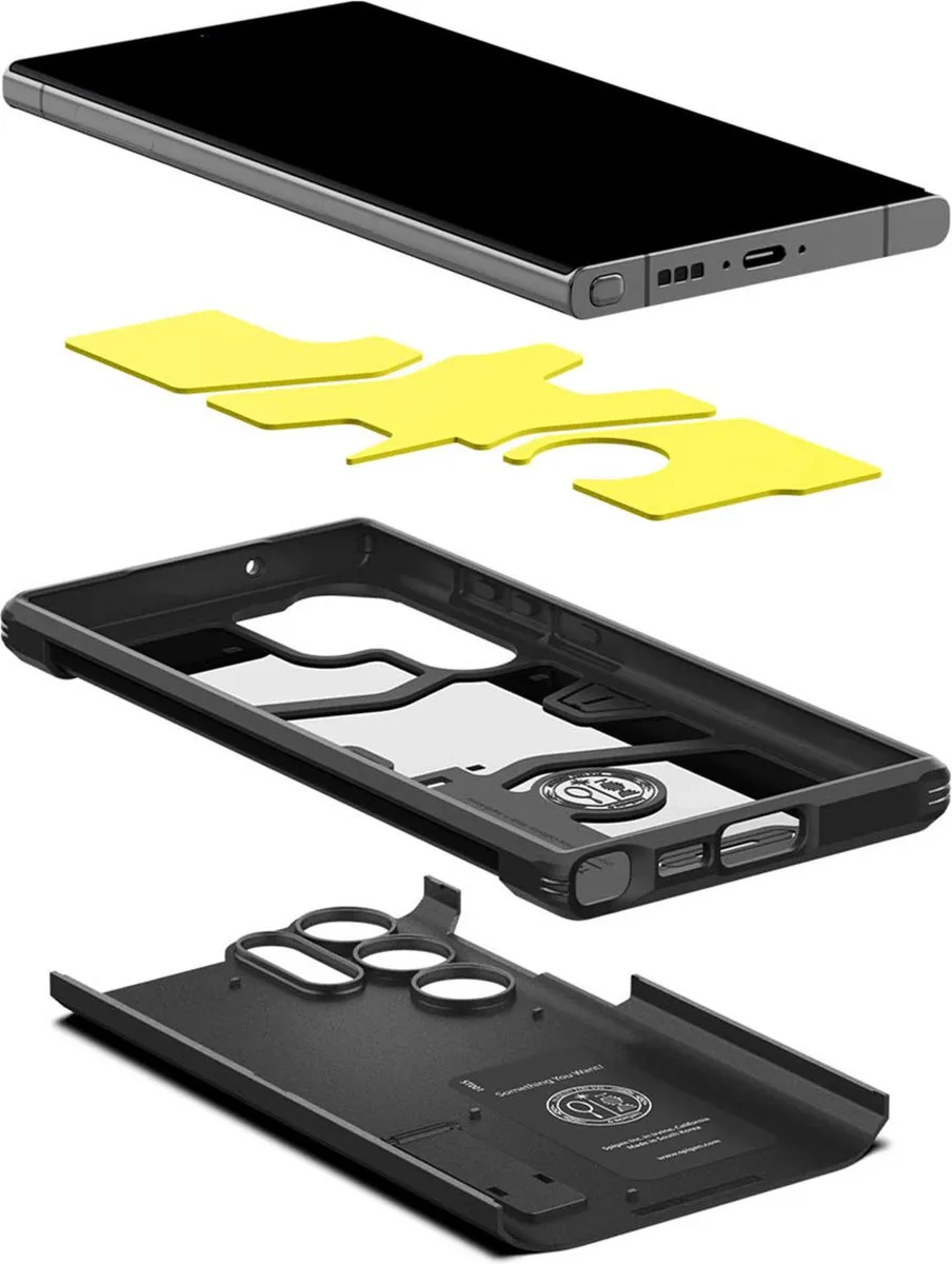 Spigen Tough Armor ACS05623 Hoesje - Samsung Galaxy S23 Ultra - Zwart