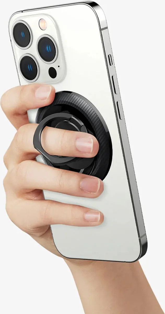 Spigen O-Mag AMP05505 Vinger Ring Houder - iPhone 12/Pro/Pro Max - Zwart
