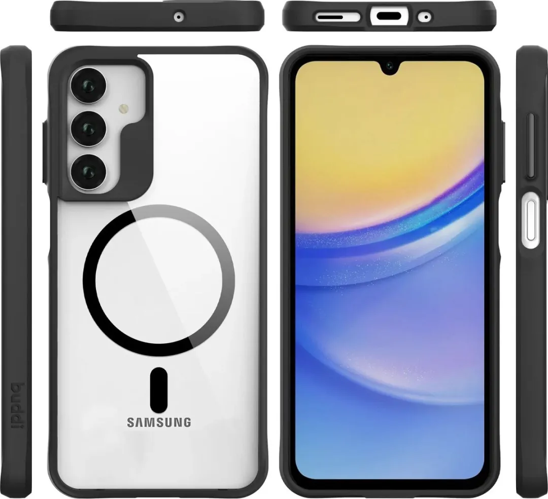 Buddi Hybrid Hoesje Samsung Galaxy A17 - MagSafe - Transparant Zwart - afbeelding 6 van 6