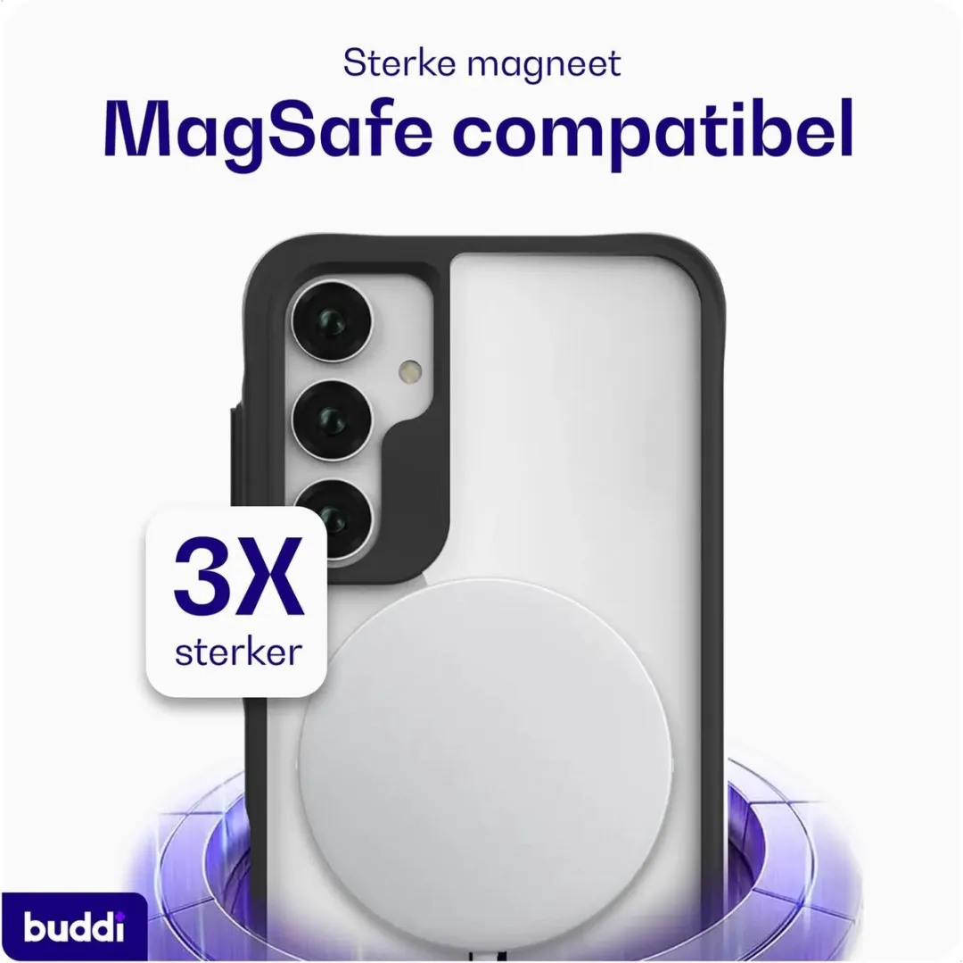 Buddi Hybrid Hoesje Samsung Galaxy A17 - MagSafe - Transparant Zwart