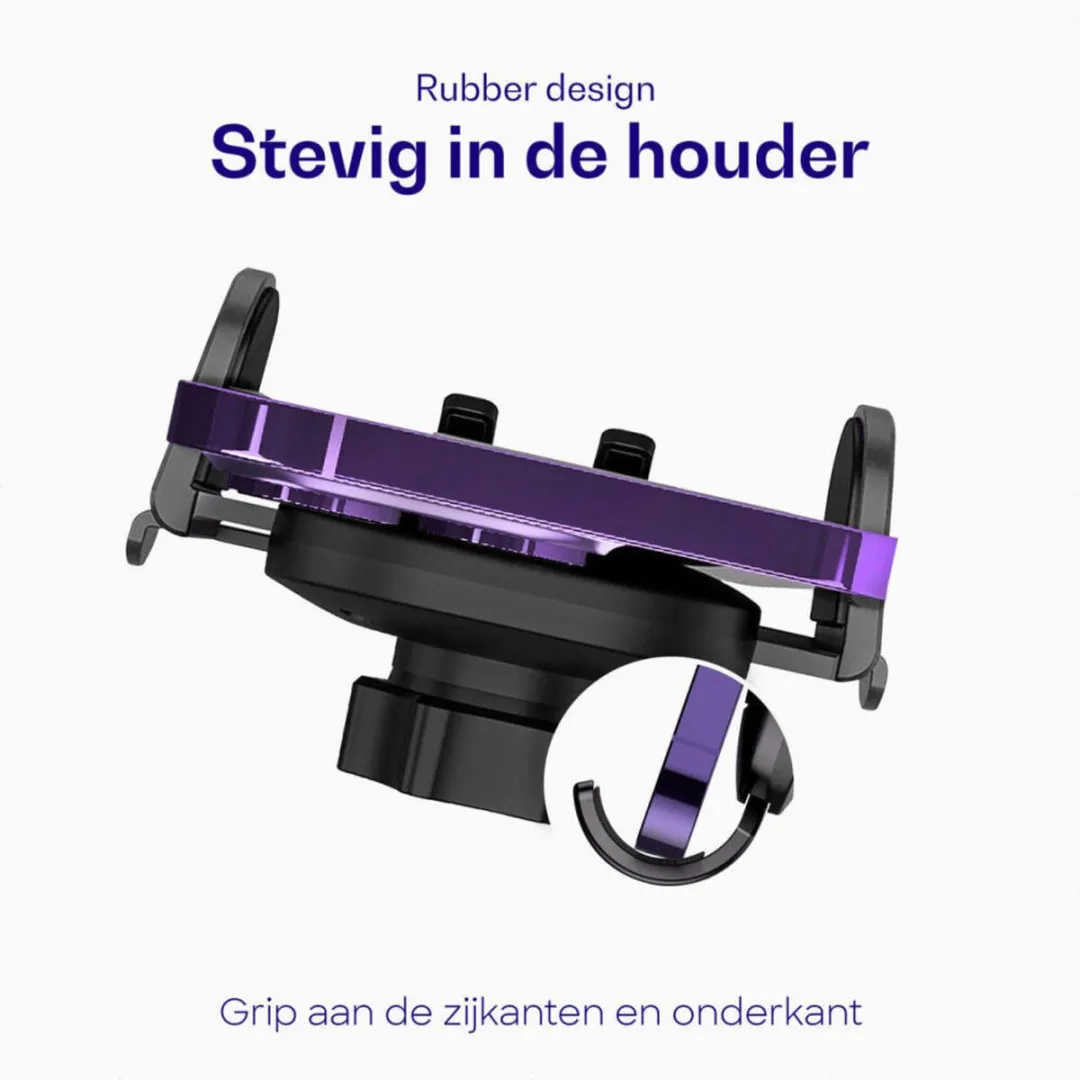 Buddi Way Universele Telefoonhouder Auto - 45W Autolader + 60W USB-C Kabel - Zwart/Grijs