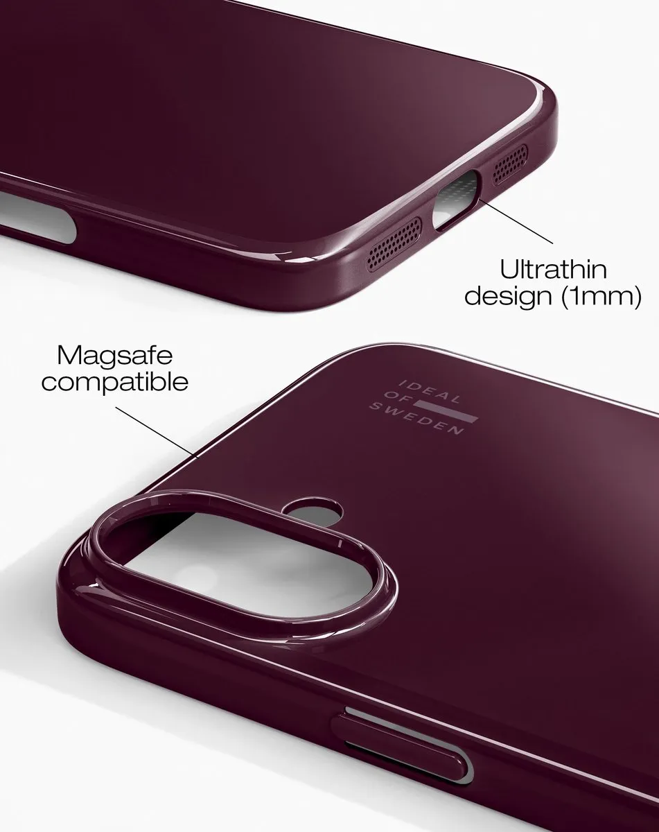 iDeal of Sweden iPhone 16 Slim Case MagSafe Glossy Cherry - IDSLCMS-I2461-584