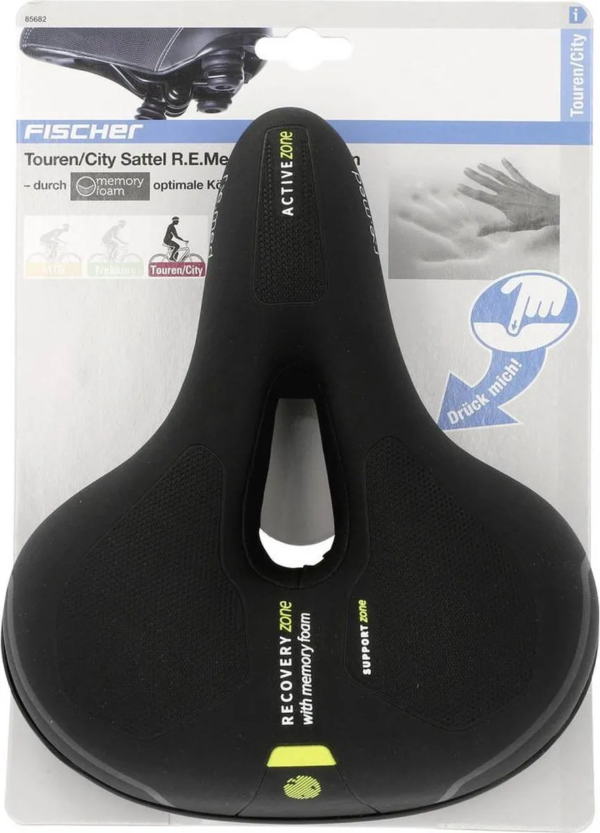 FISCHER FAHRAD R.E.Med MEMORY FOAM Zadel Zwart