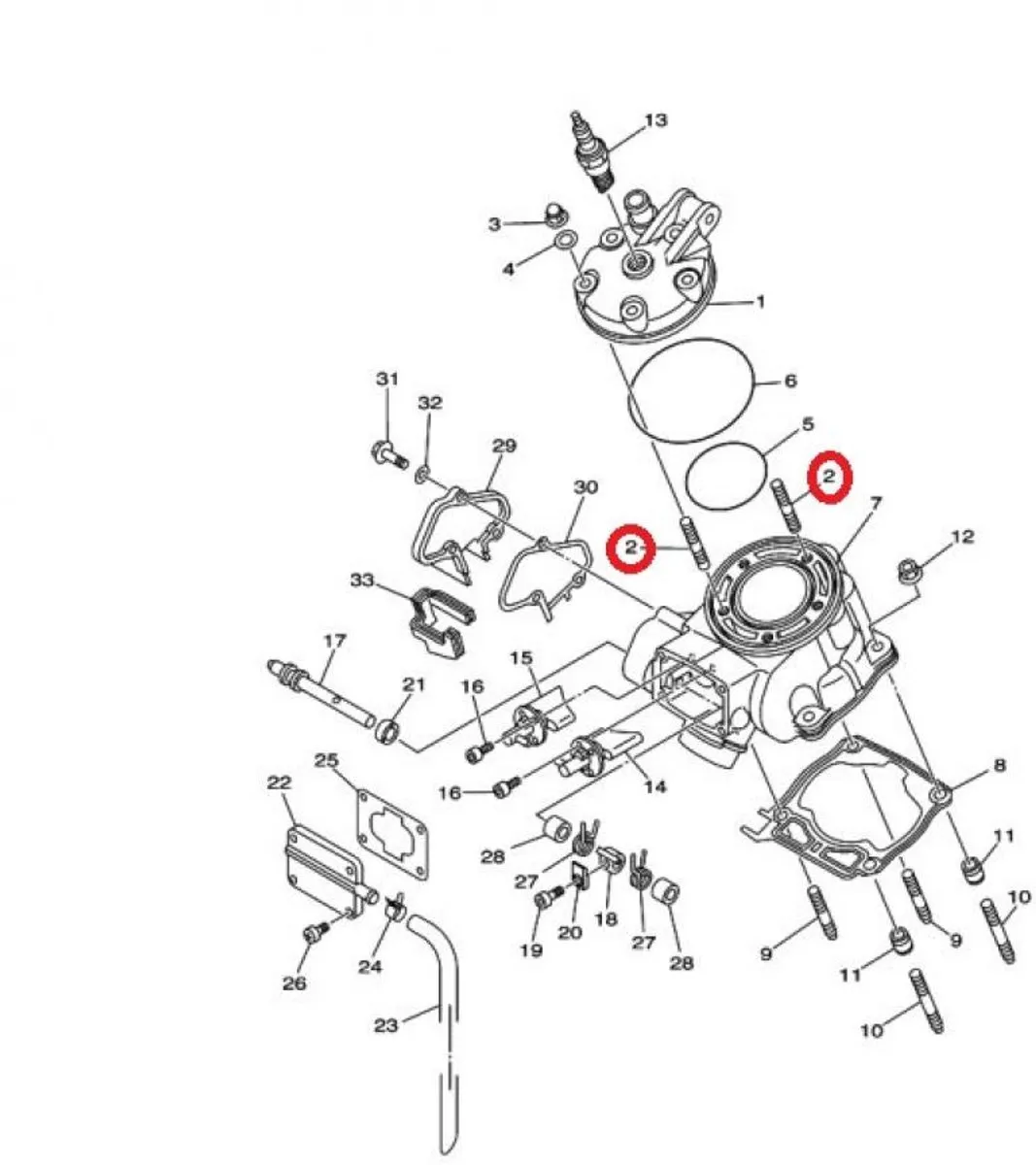 Yamaha 125 DT Cilindergoedje 90116-08394