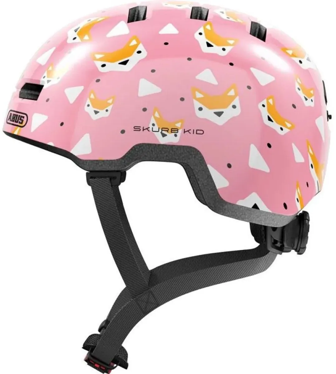 ABUS Skurb Kid Fietshelm - S - Roze met Vossen