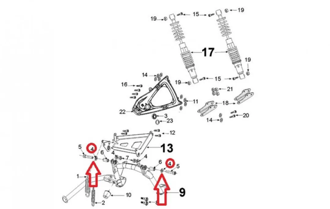 Peugeot 400 Metropolis Steunwiel 10x20x1.5mm