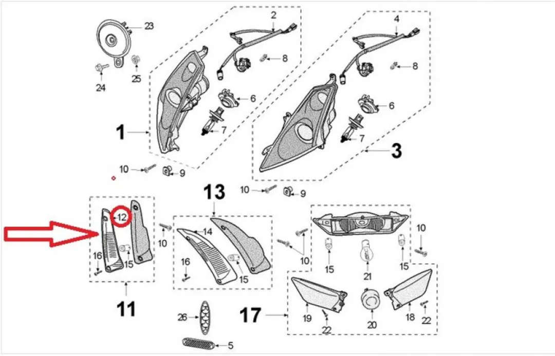 Peugeot 50 Jet Cabochon AVD Knipperlicht - 756630
