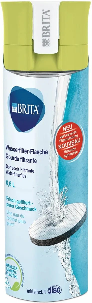 BRITA Vital Waterfilterfles 0,6L Abrikoos - 2 MicroDisc Filters