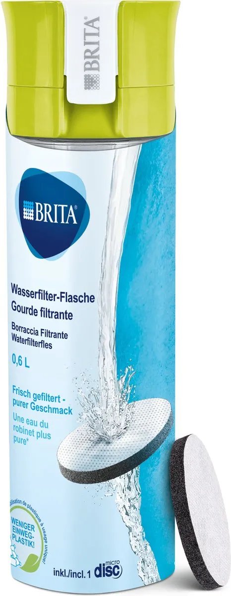 BRITA Vital Waterfilterfles 0,6L Abrikoos - 2 MicroDisc Filters