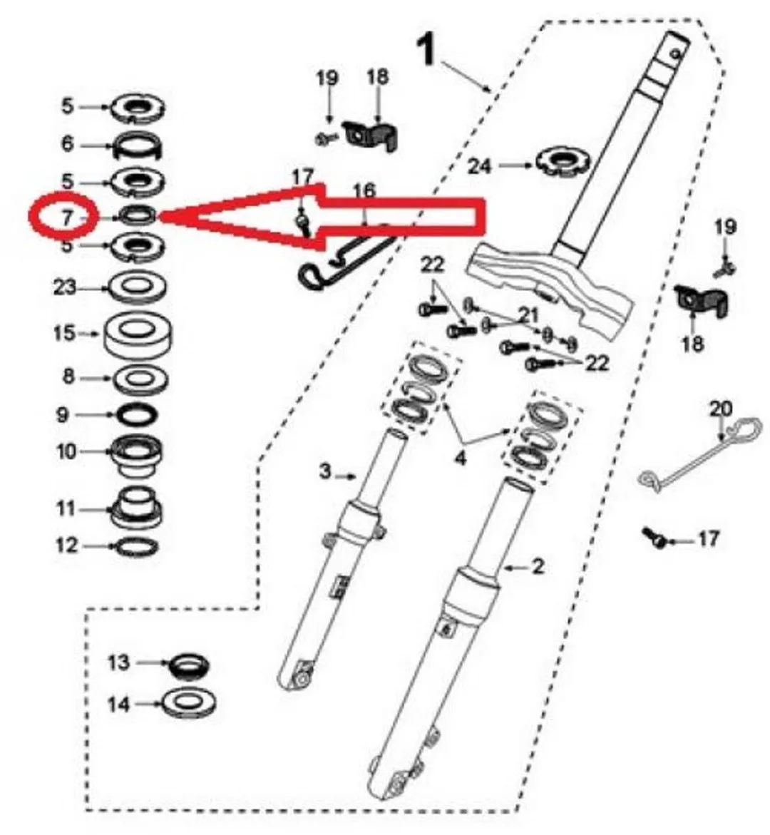 Peugeot 50 Kisbee Rondelle 25x38x2mm