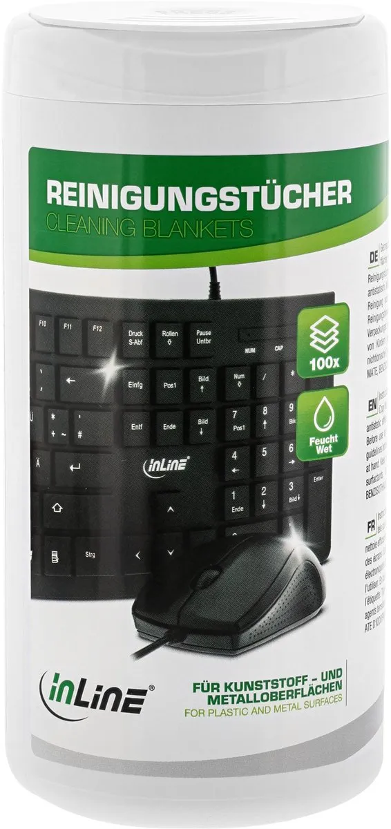 InLine Vochtige Reinigingsdoekjes 100 stuks