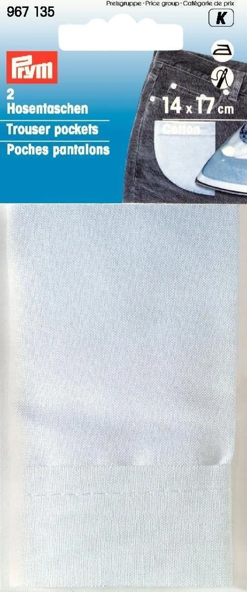 Prym Broekzakken 14x17cm - 2 Stuks Wit