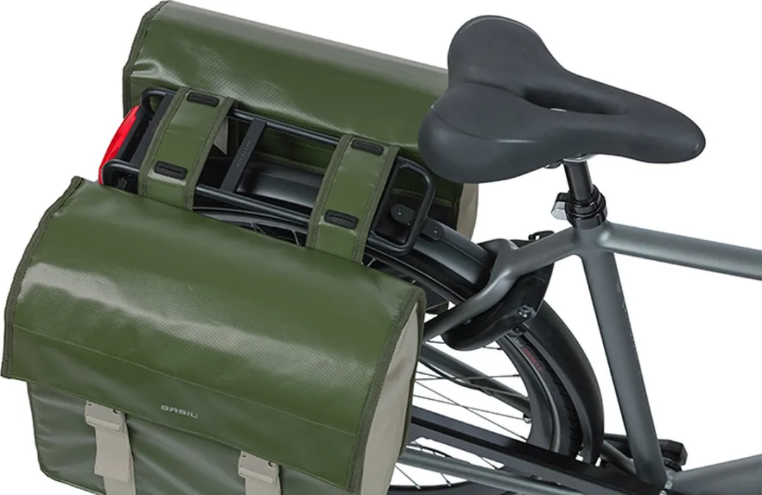 Basil Urban Load Dubbele Fietstas 48L - Mosgroen