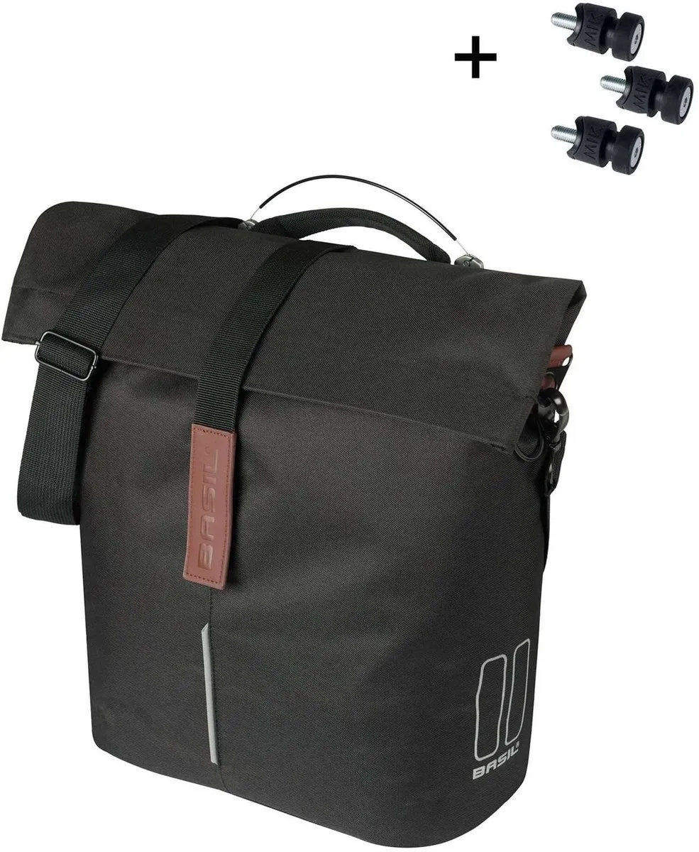 Basil City Shopper MIK Studs 14L - Zwart