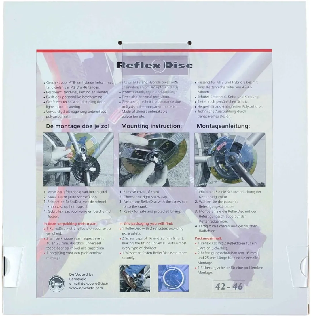 AXA ChainDisc Reflectie 28 Inch - Zwart