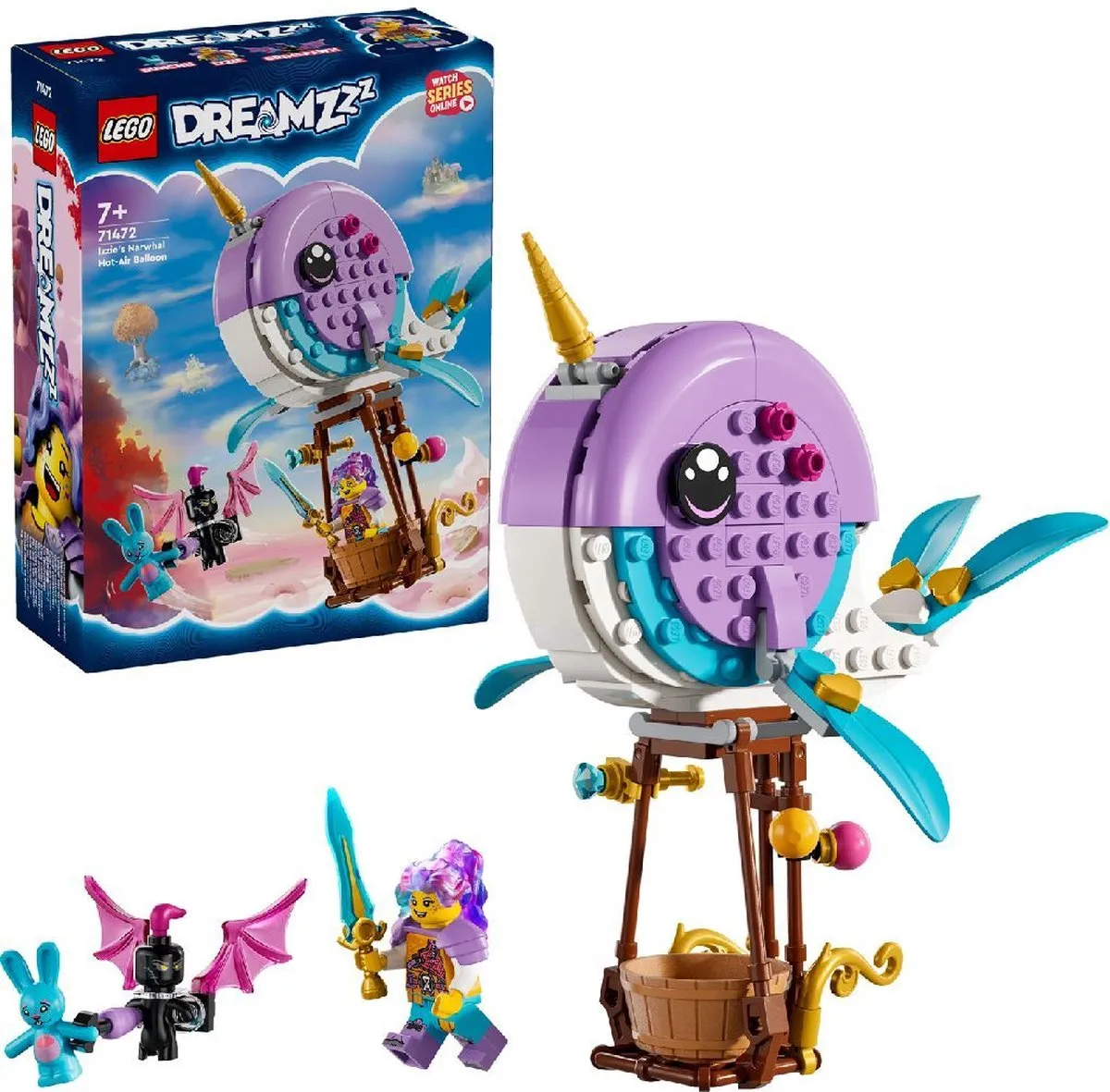 LEGO DreamZzz Izzie's Narwal-Luchtballon 71472 - 156 Stukken - afbeelding 6 van 6