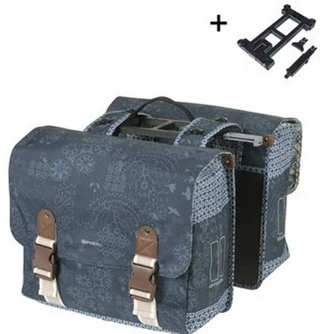 Basil Boheme Dubbele Fietstas MIK 35L - Indigo Blauw