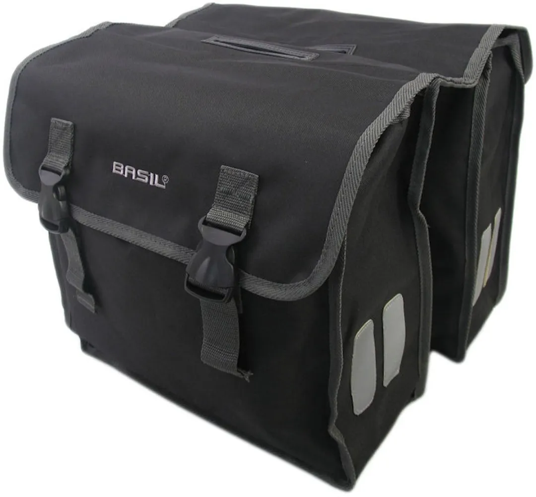 Basil Mara XL Dubbele Fietstas 30L - Zwart