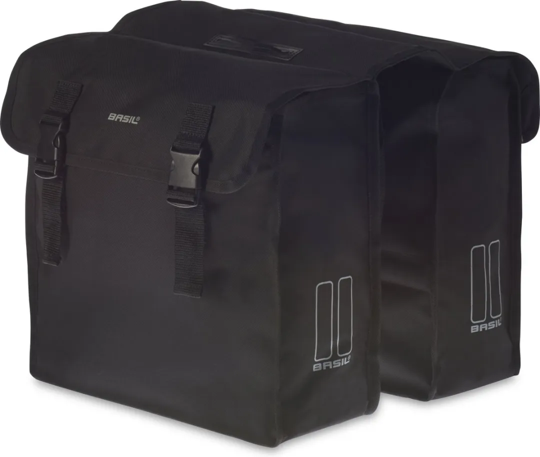 Basil Mara XL Dubbele Fietstas 30L - Zwart