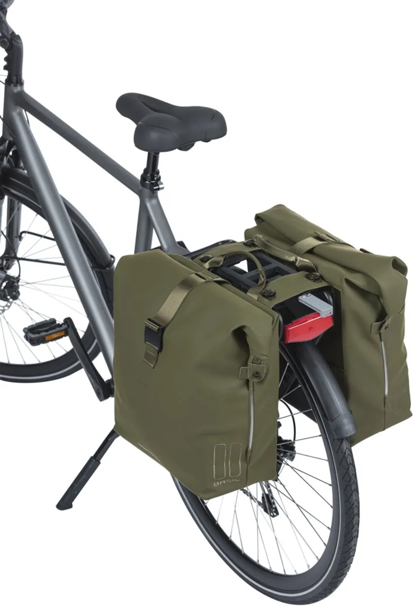 Basil SoHo Nordlicht MIK Dubbele Fietstas 41L - Groen