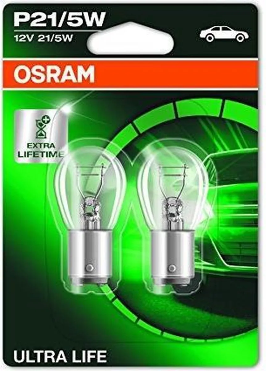 Osram Ultra Life Halogeenlampen BAY15D 12V/21-5W - 2 Stuks - afbeelding 6 van 6