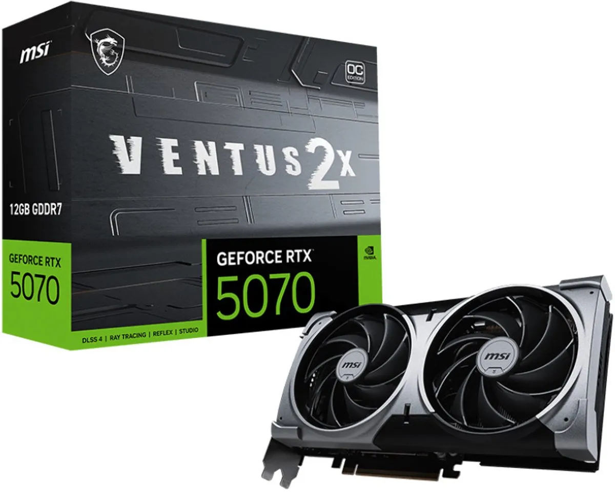 MSI GeForce RTX 5070 Ventus 2X OC Videokaart 12GB