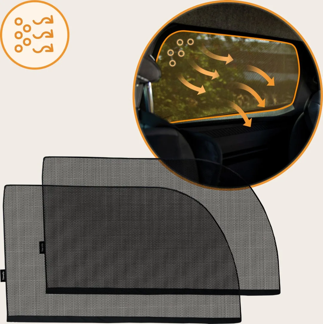 Lionelo SunBlocker Autodeurzonneschermen - 2 Stuks - Zwart