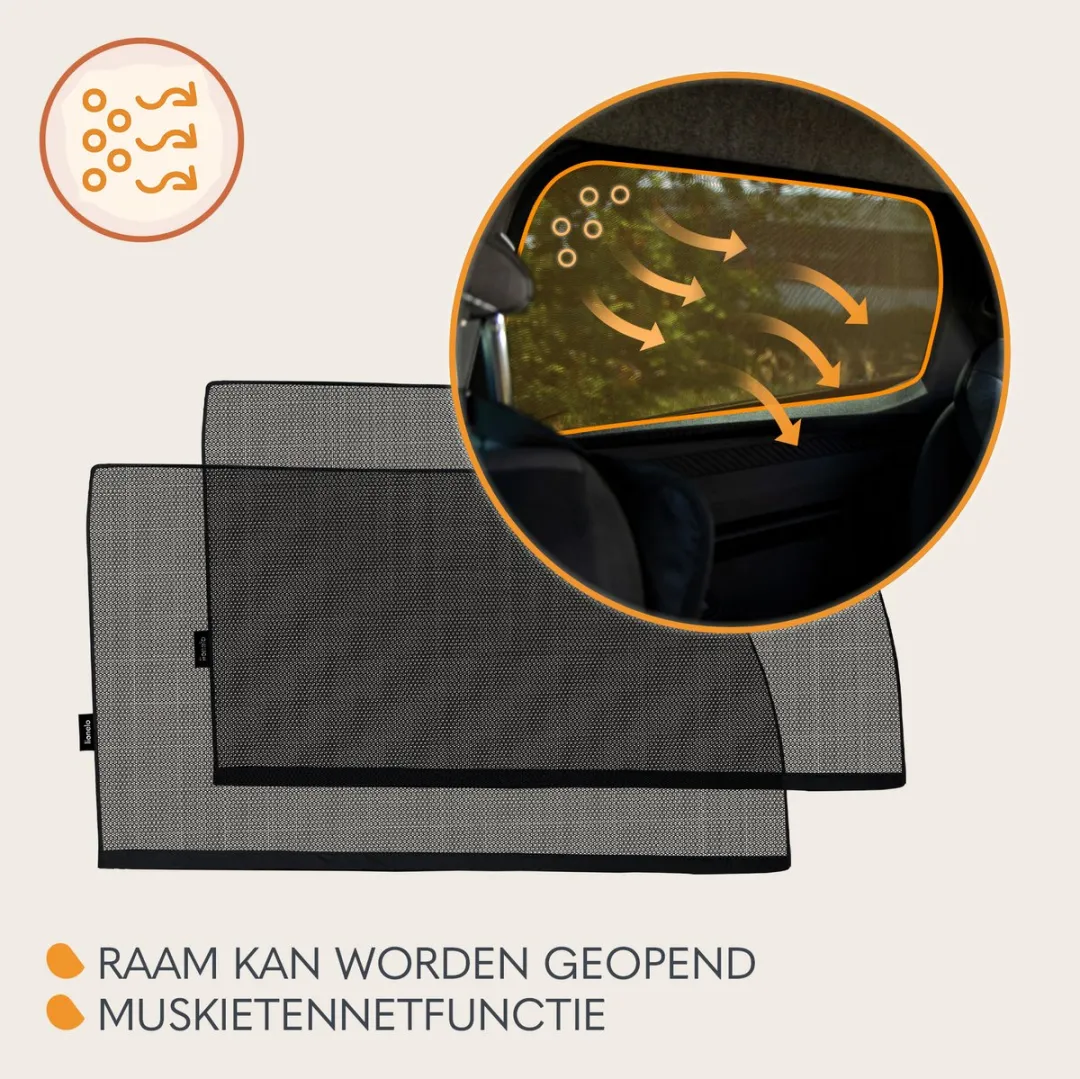 Lionelo SunBlocker Autodeurzonneschermen - 2 Stuks - Zwart